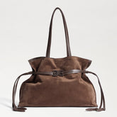 Poppy Large Drawstring Tote Suede