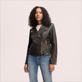 Asymmetrical Leather Jacket