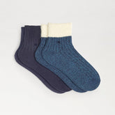 2 Pack Rib Soft Feather Cuff Midi Boot Sock