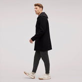 Single Breasted Wool Quilted Bib Coat