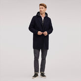 Single Breasted Wool Quilted Bib Coat