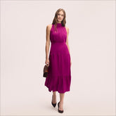 Fluid High Neck Maxi Dress