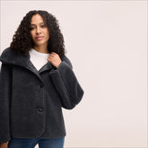 Button Front Shearling Coat