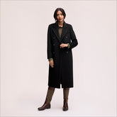 Double Breasted Twill Wool Coat