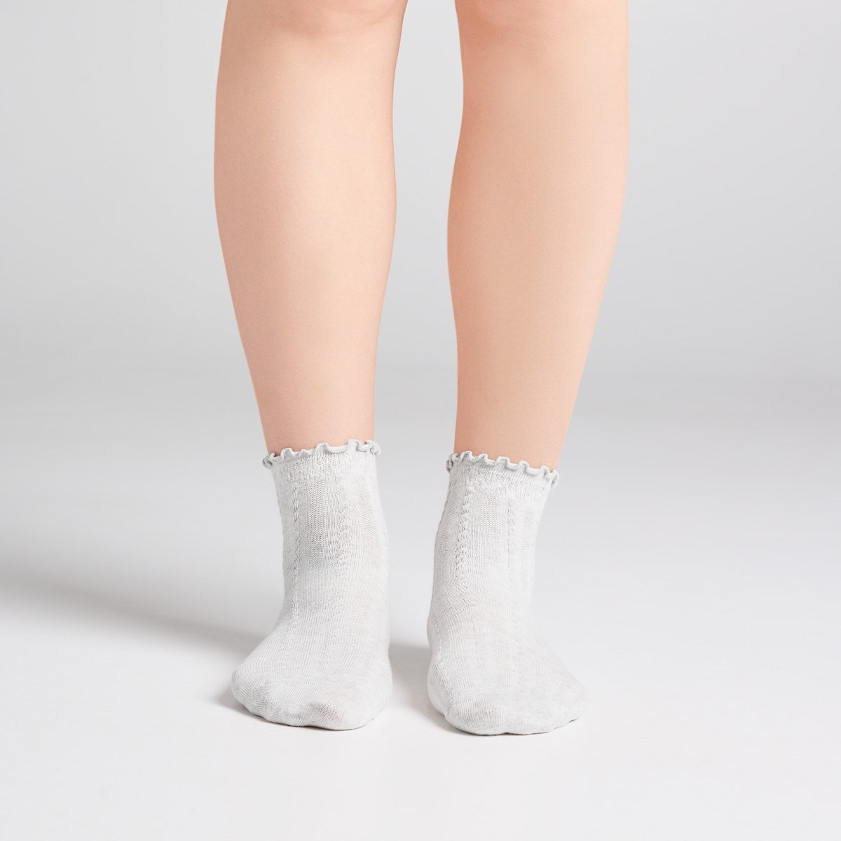 3 Pack Cotton Blend Pointelle Midanklet