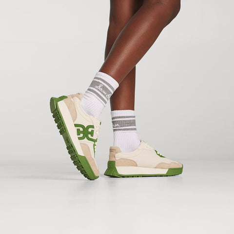 3 Pack Cotton Blend Logo Ribbed Crew Socks