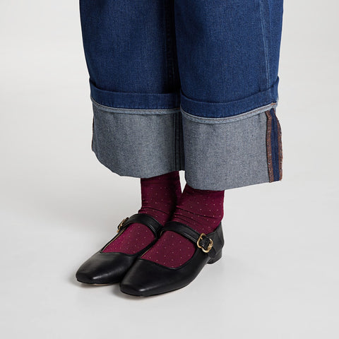 2 Pack Rayon Pin Dot Crew