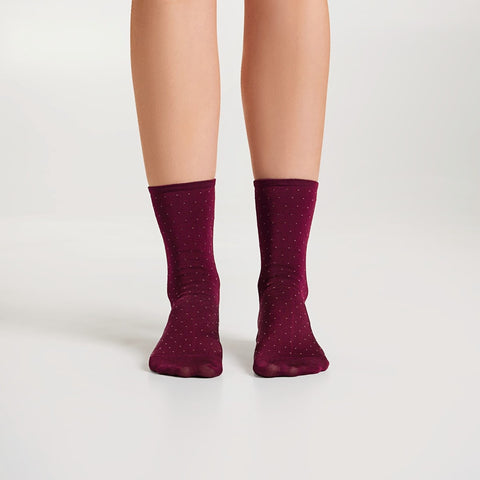 2 Pack Rayon Pin Dot Crew