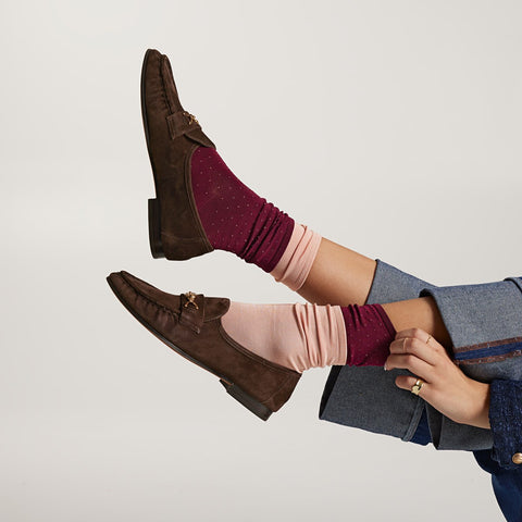 2 Pack Rayon Pin Dot Crew