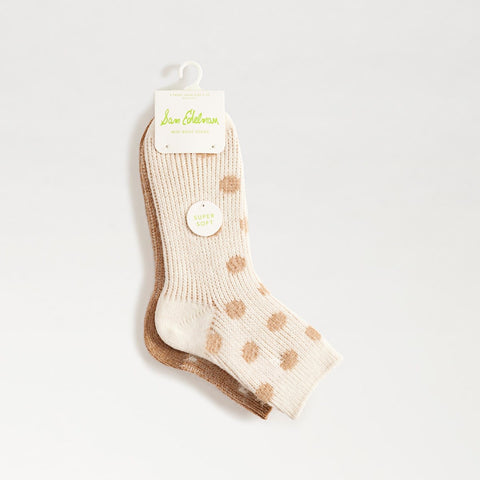 2 Pack Dot Midi Boot Socks