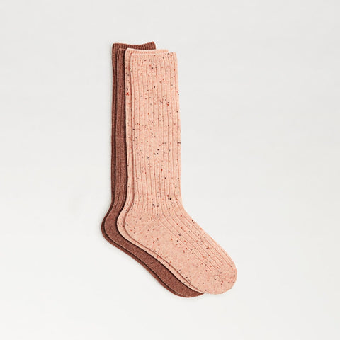 2 Pack Sparkle Rib Slouchy Socks