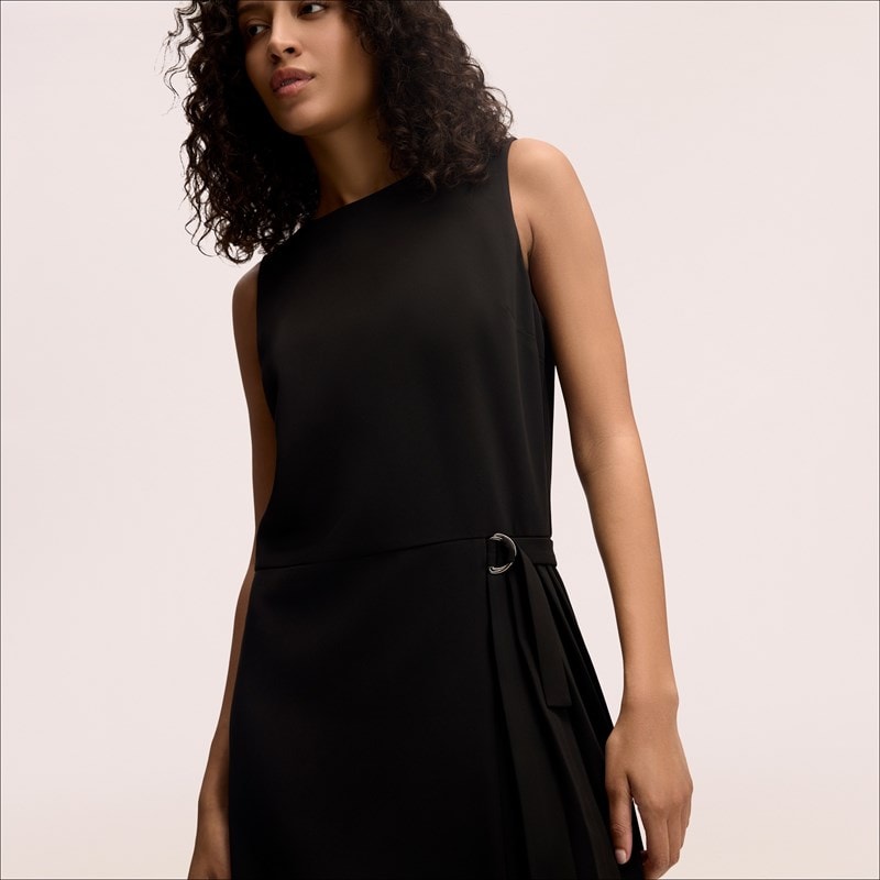 Side Pleated Mini Dress