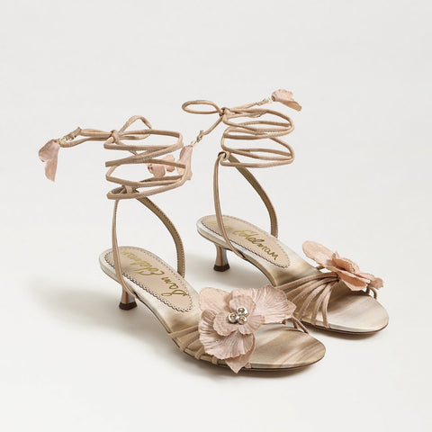 Carla Lace Up Kitten Heel