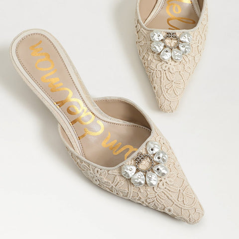 Brit Orchid Kitten Heel Mule