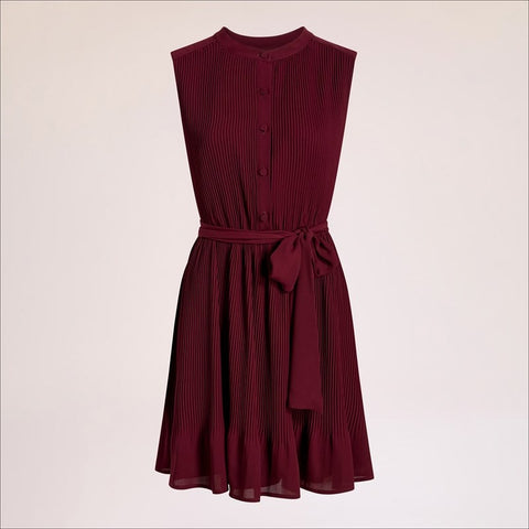 Pleated Mini Dress