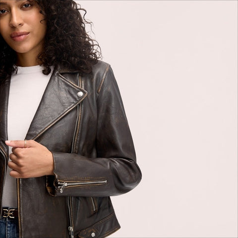 Asymmetrical Leather Jacket