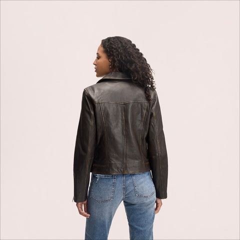 Asymmetrical Leather Jacket