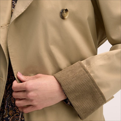 Double Breasted Short Trench