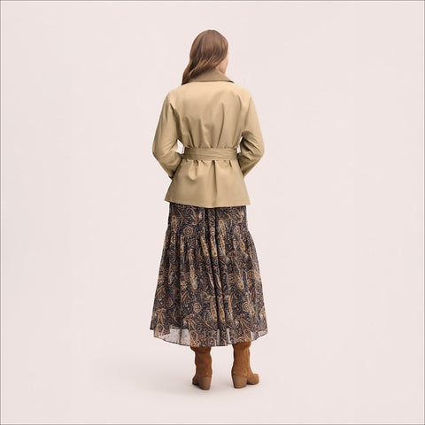 Double Breasted Short Trench