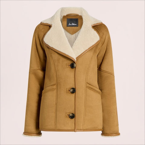 Faux Shearling Suede Jacket