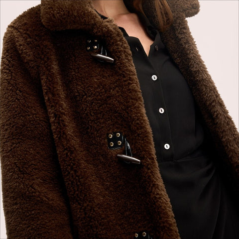 Toggle Shearling Jacket