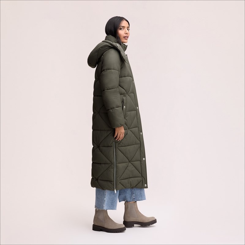 Mix Quilted Maxi Puffer