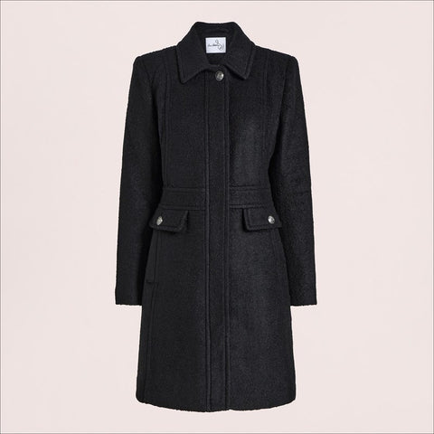 Inset Waist Boucle Coat