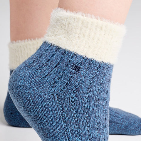 2 Pack Rib Soft Feather Cuff Midi Boot Sock