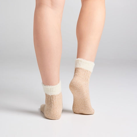2 Pack Rib Soft Feather Cuff Midi Boot Sock
