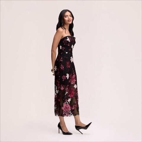 Strapless Sequin Maxi Dress