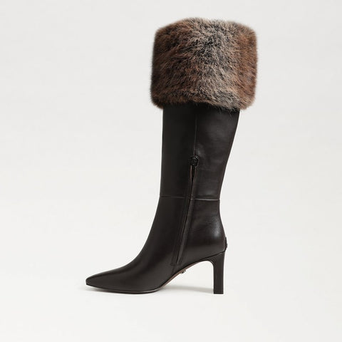 Sylvia Cozy Wide Calf Fur Cuff Knee High Boot