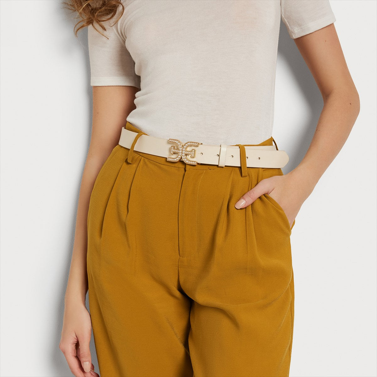 30MM Pearl Logo Belt