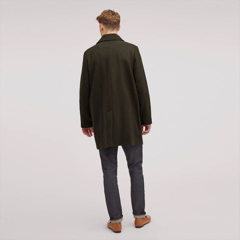 Mens Classic Single Breasted Wool Coat