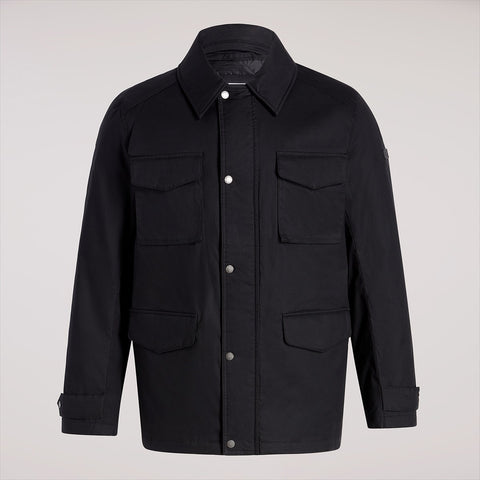 Shirt Collar Waxed Cotton Jacket