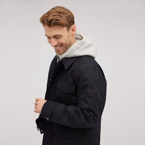 Shirt Collar Waxed Cotton Jacket