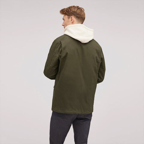 Shirt Collar Waxed Cotton Jacket