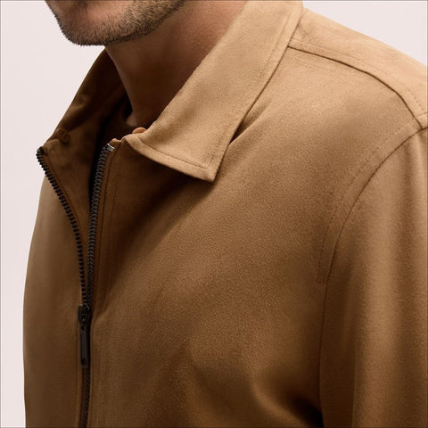Sherpa Collar Suede Bomber