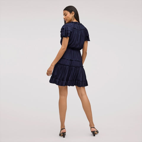 Ruffled A-line Mini Dress