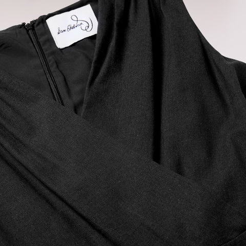 Sleeveless Faux Wrap Maxi Dress