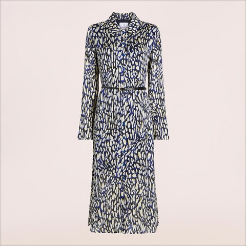 Print Shirt Midi Dress