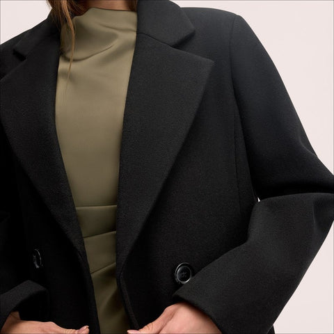 Double Breasted Fitted Notch Collar