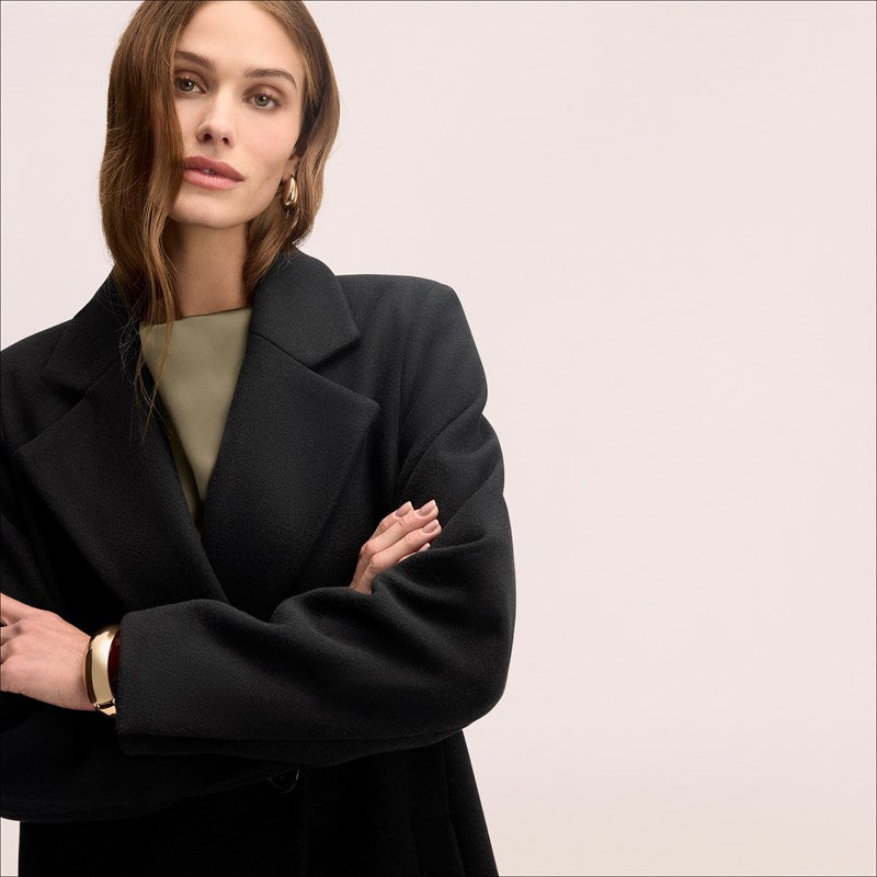 Double Breasted Fitted Notch Collar