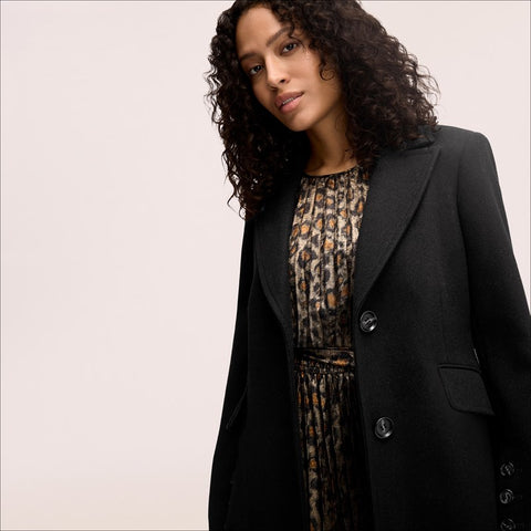 Single Breasted Reefer Coat