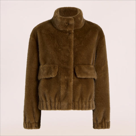 Faux Shearling Bomber Jacket