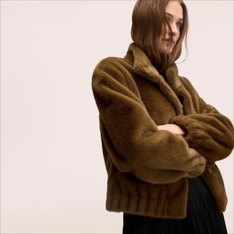 Faux Shearling Bomber Jacket