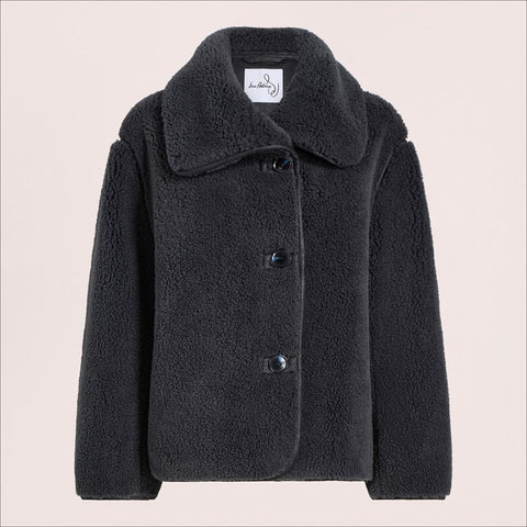 Button Front Shearling Coat