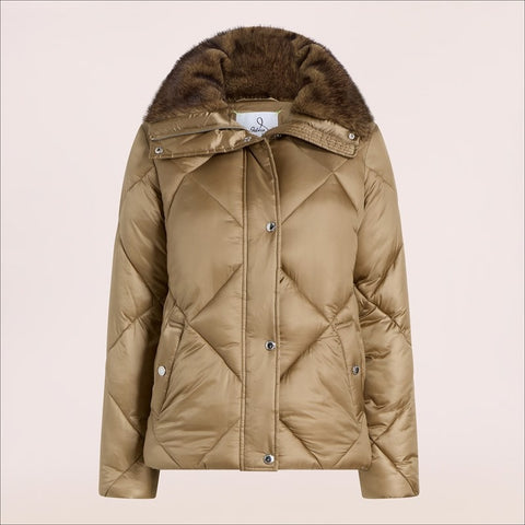 Fur Collar Short Puffer