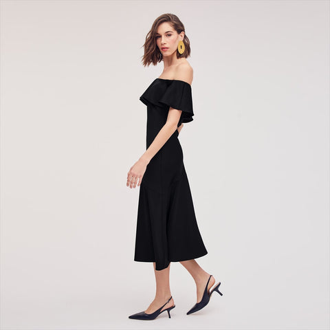 Off The Shoulder Aline Midi Dress